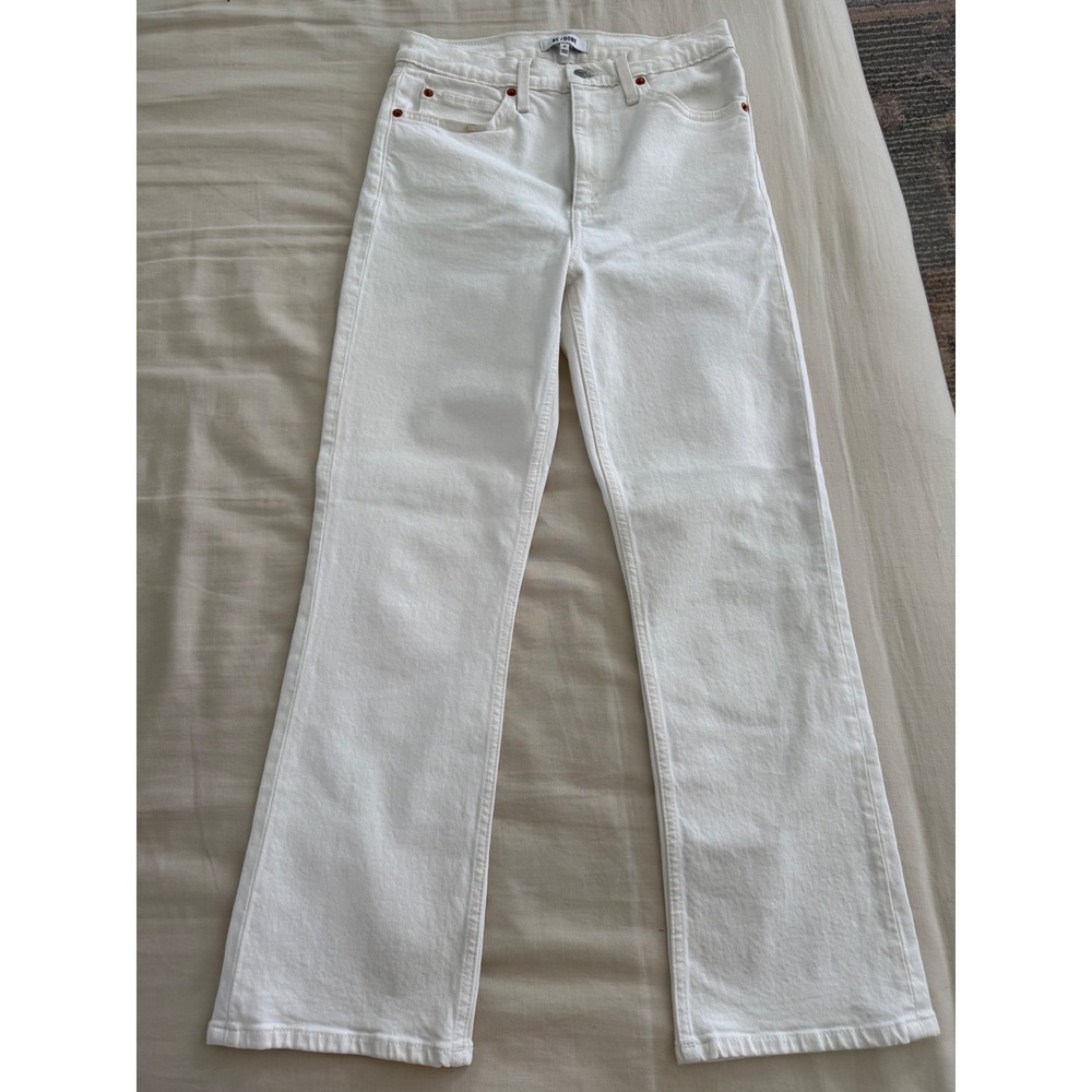 RE/DONE 70s Crop Boot Jeans 27 White High‎ Rise Bootcut Premium Denim